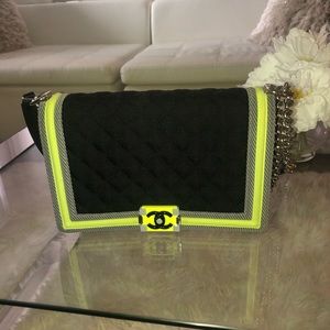 Authentic Chanel boy bag medium